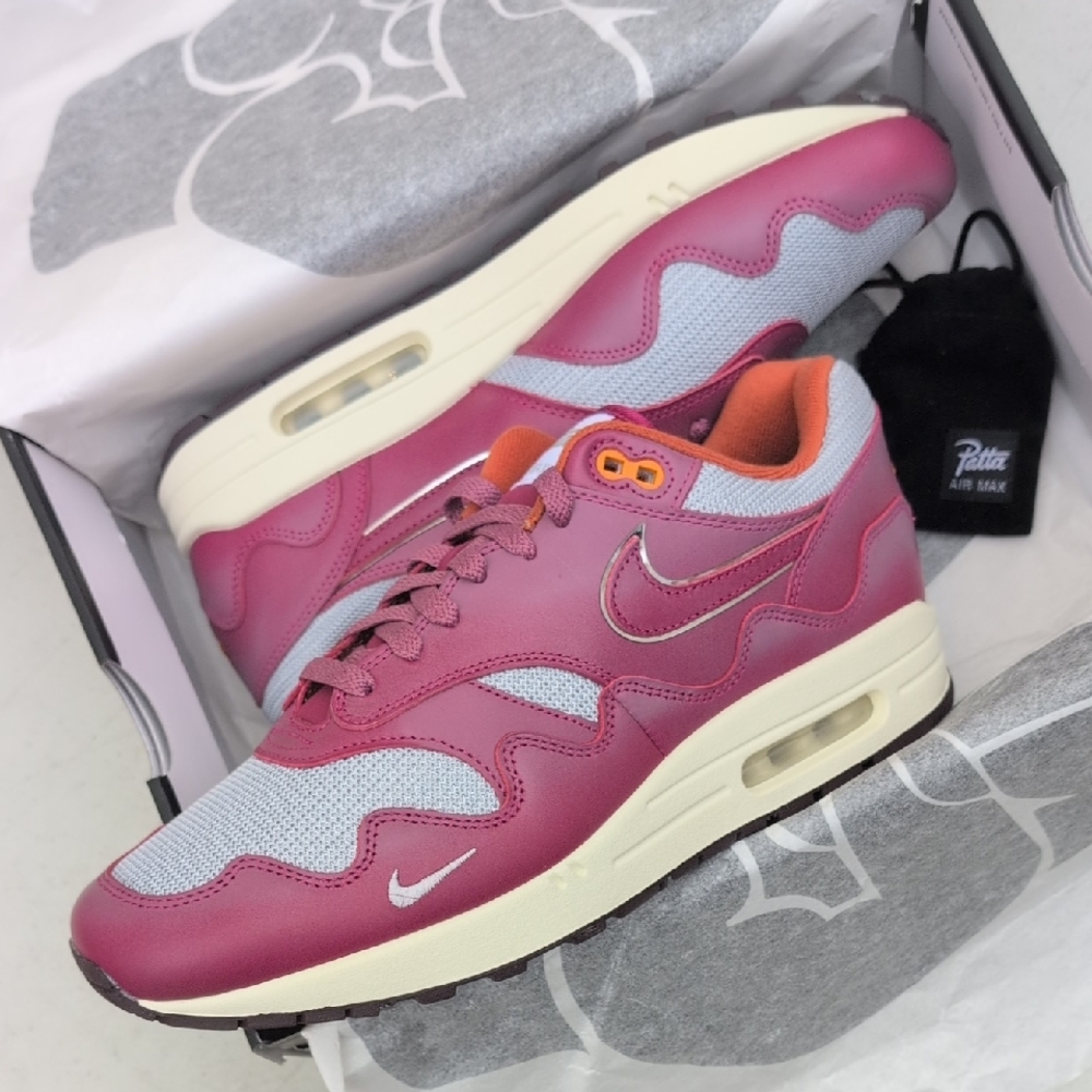 Nike Air Max 1 x Patta - Rush Maroon - Men's Size 10.5 ( DO9549-001 )